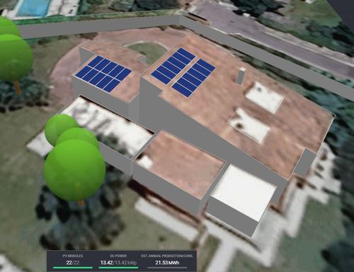 22p 13kWp 10kW trifásico, 10kWh baterías